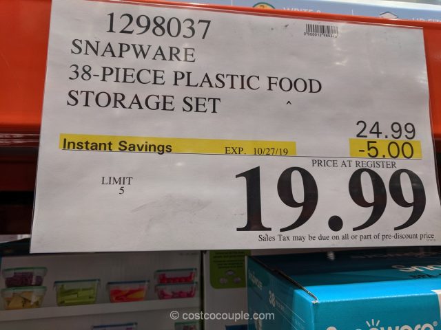 Snapware 38-Piece Plastic Storage Set Costco 
