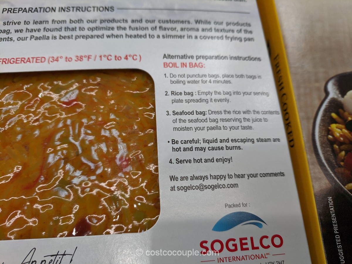 Sogel Fresh Cooked Paella