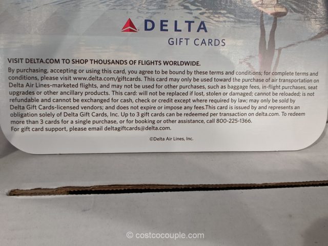 Delta Airlines $500 Gift Card Costco 