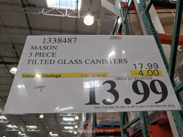 Mason 3-Piece Tilted Glass Canisters Costco 