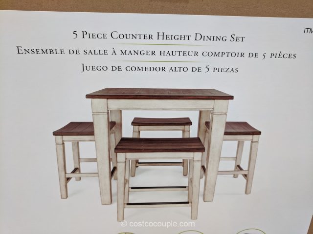 Pike & Main 5-Piece Counter Height Dining Set Costco 