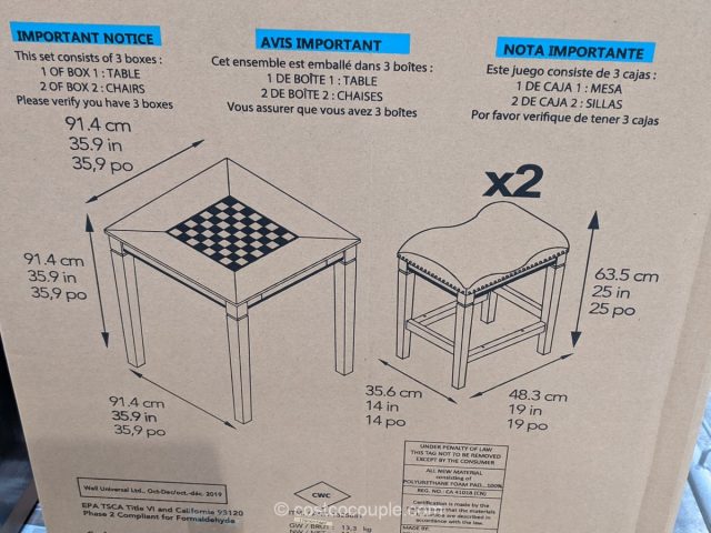 Well Universal 5-Piece Game Table Set Costco 