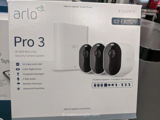 Arlo Pro 3 2K Wire Free Security System Costco