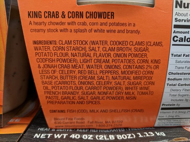 Blount King Crab and Corn Chowder Costco 