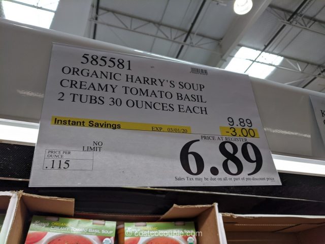 Harry's Organic Creamy Tomato Basil Soup Costco 