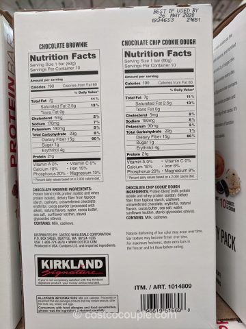 Kirkland Signature Protein Bar Variety Pack Costco 