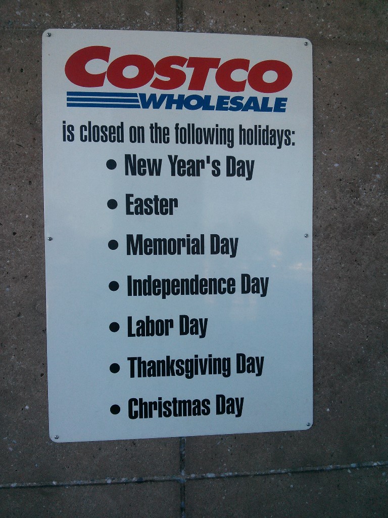 Costco Holidays