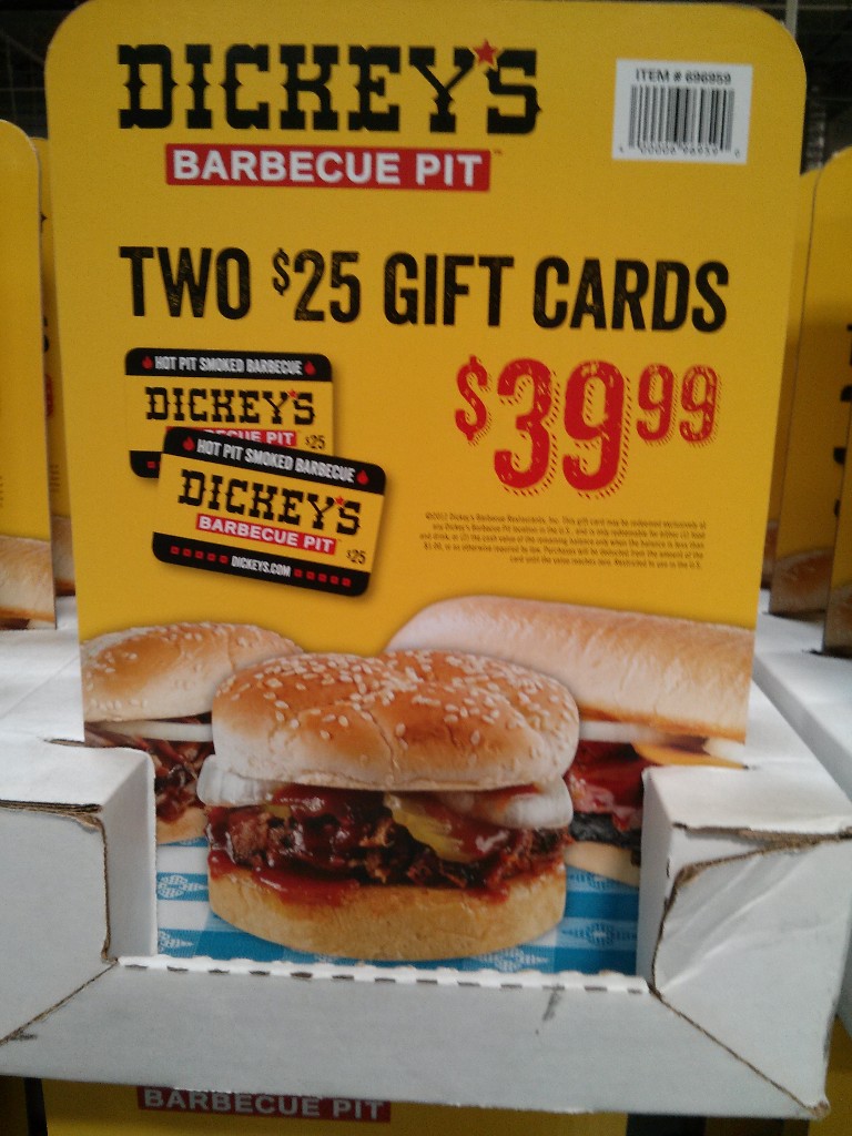 Gift Card Dickeys Barbeque Pit Costco