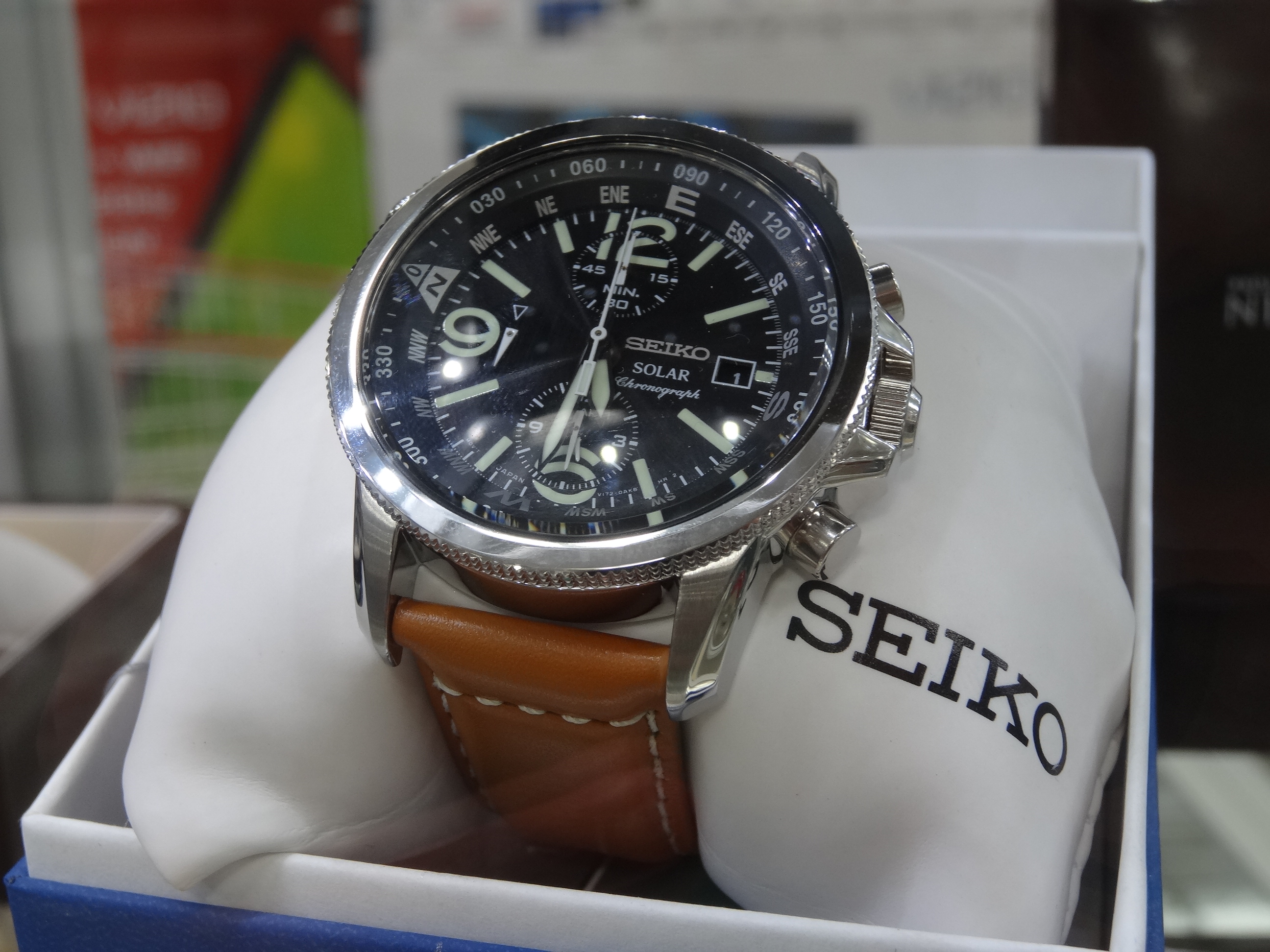 Seiko Solar Chronograph Compass Watch