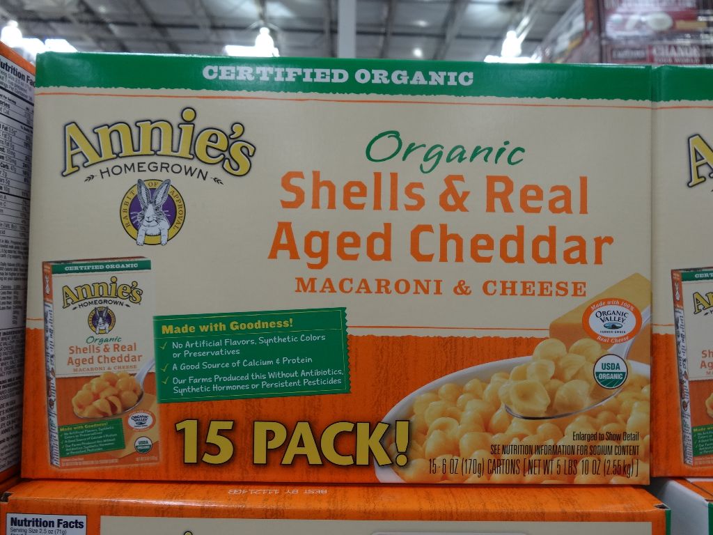 Annies Organic Shells and Cheddar Macaroni and Cheese Costco