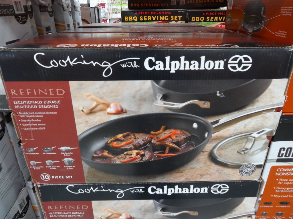 Calphalon 10 Piece Hard Anodized Cookware Set Costco
