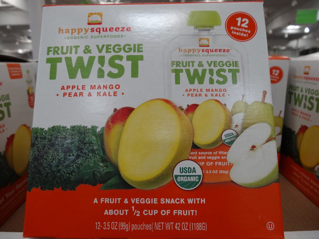 Happy Squeeze Organic Fruit and Veggie Twist Costco