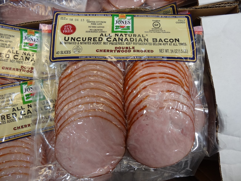 Jones All Natural Canadian Bacon Slices Costco