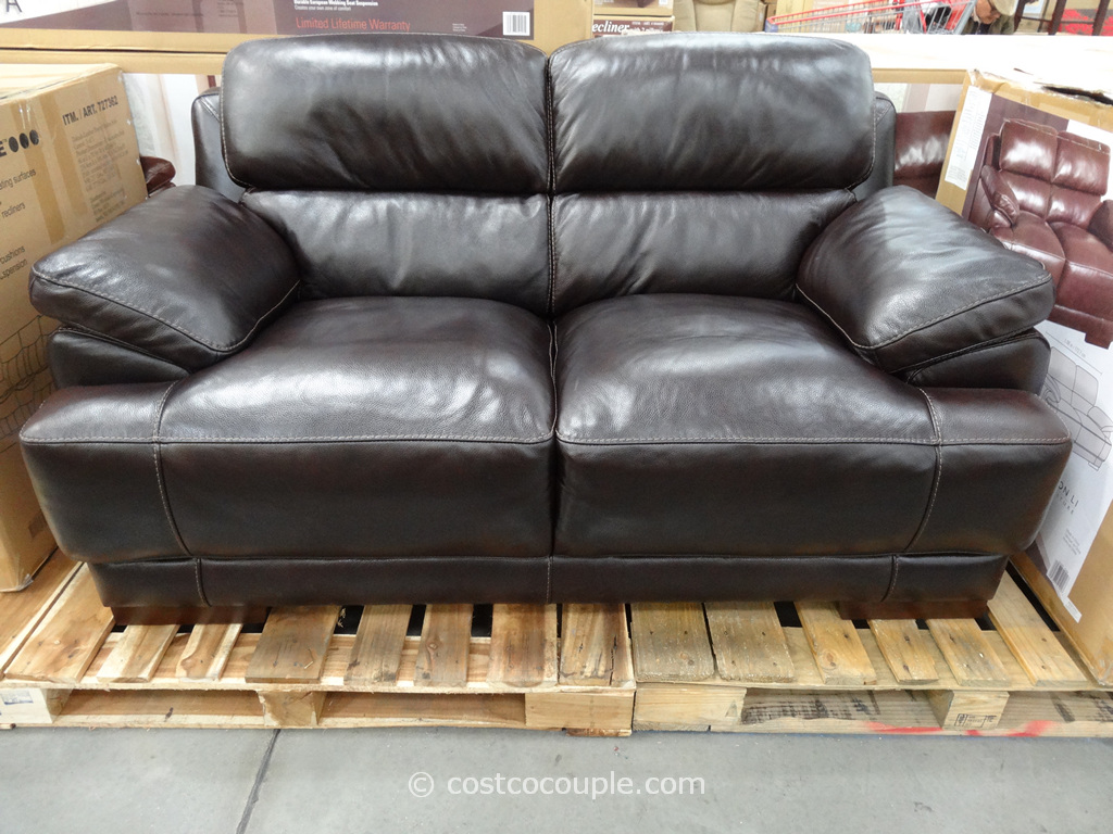 simon li hunter leather sofa and loveseat costco