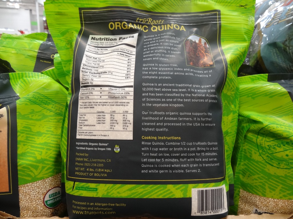 Truroots Organic Quinoa Costco.