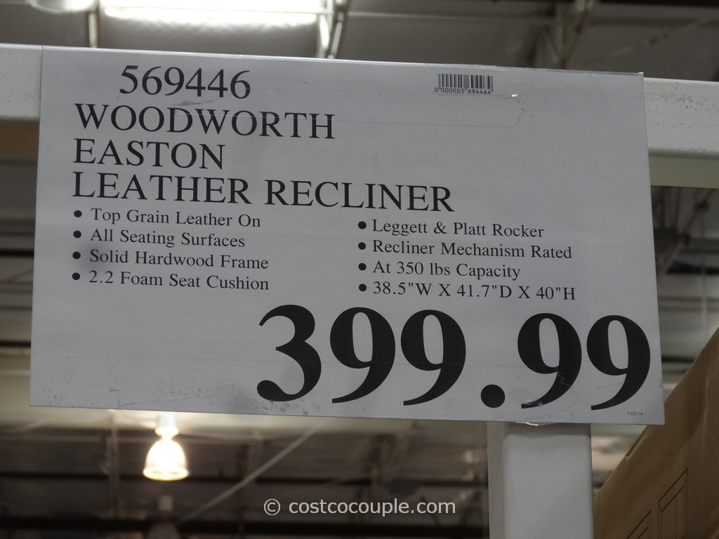 Woodworth Easton Leather Rocker Recliner