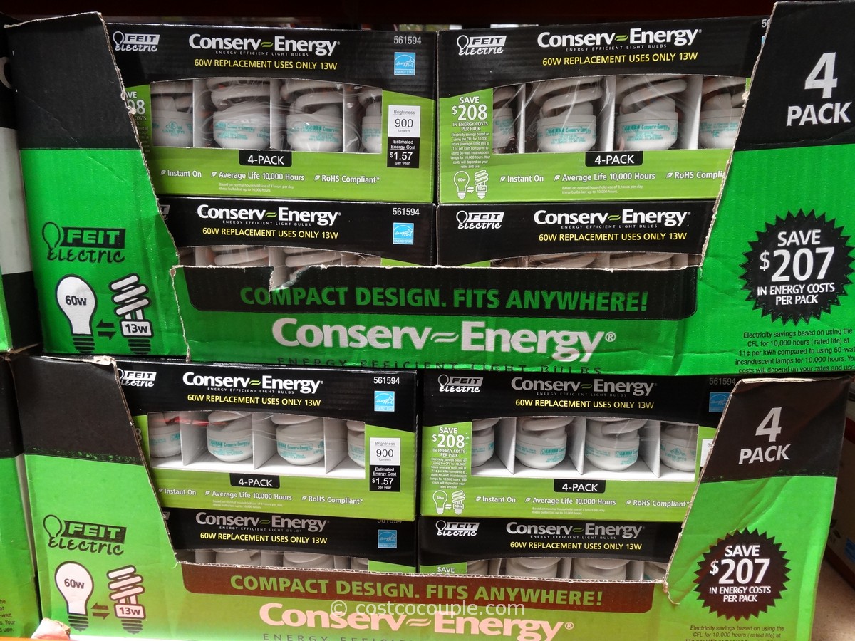 Conserv-Energy T2 13W Mini Twist CFL Bulbs Costco