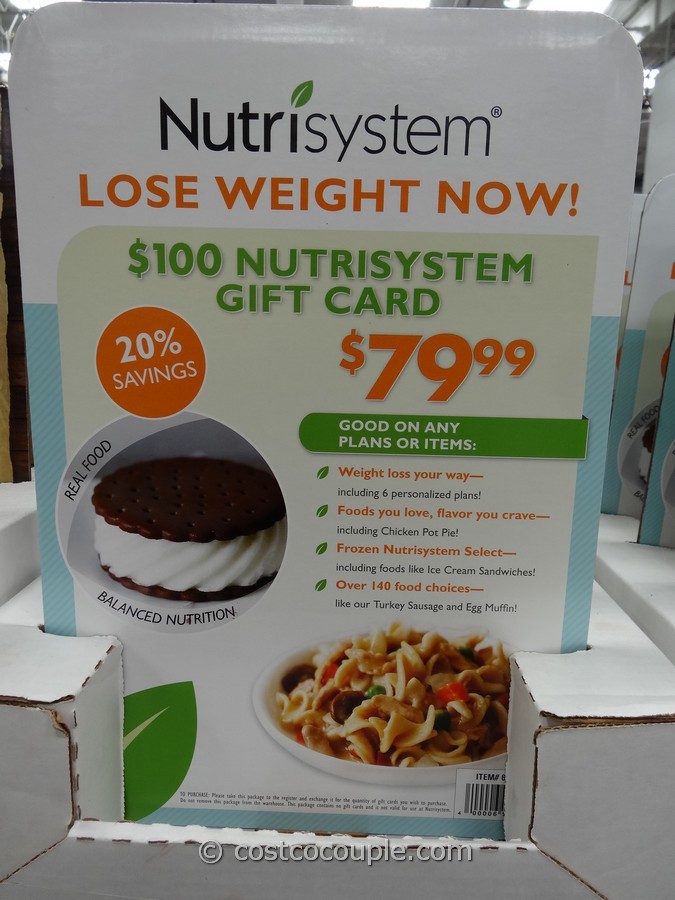 Gift Cards Nutrisystem Costco 1