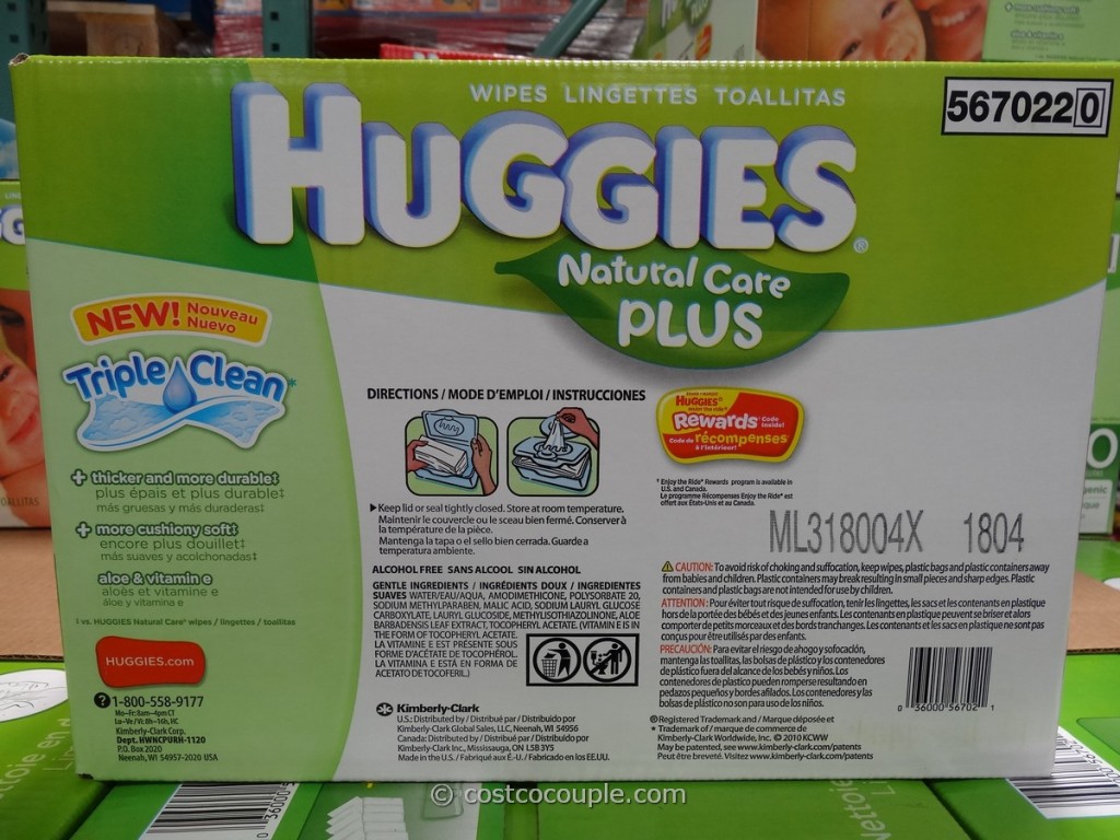 Huggies Natural Care Plus Baby Wipes