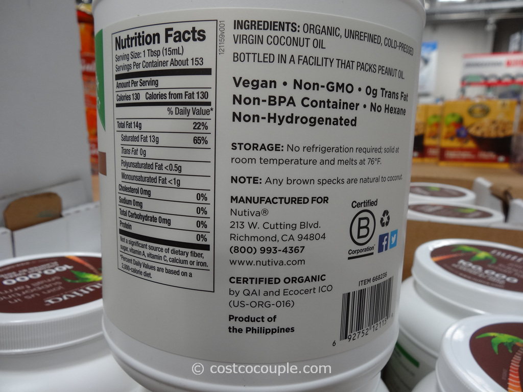 Nutiva Organic Extra Virgin Coconut Oil