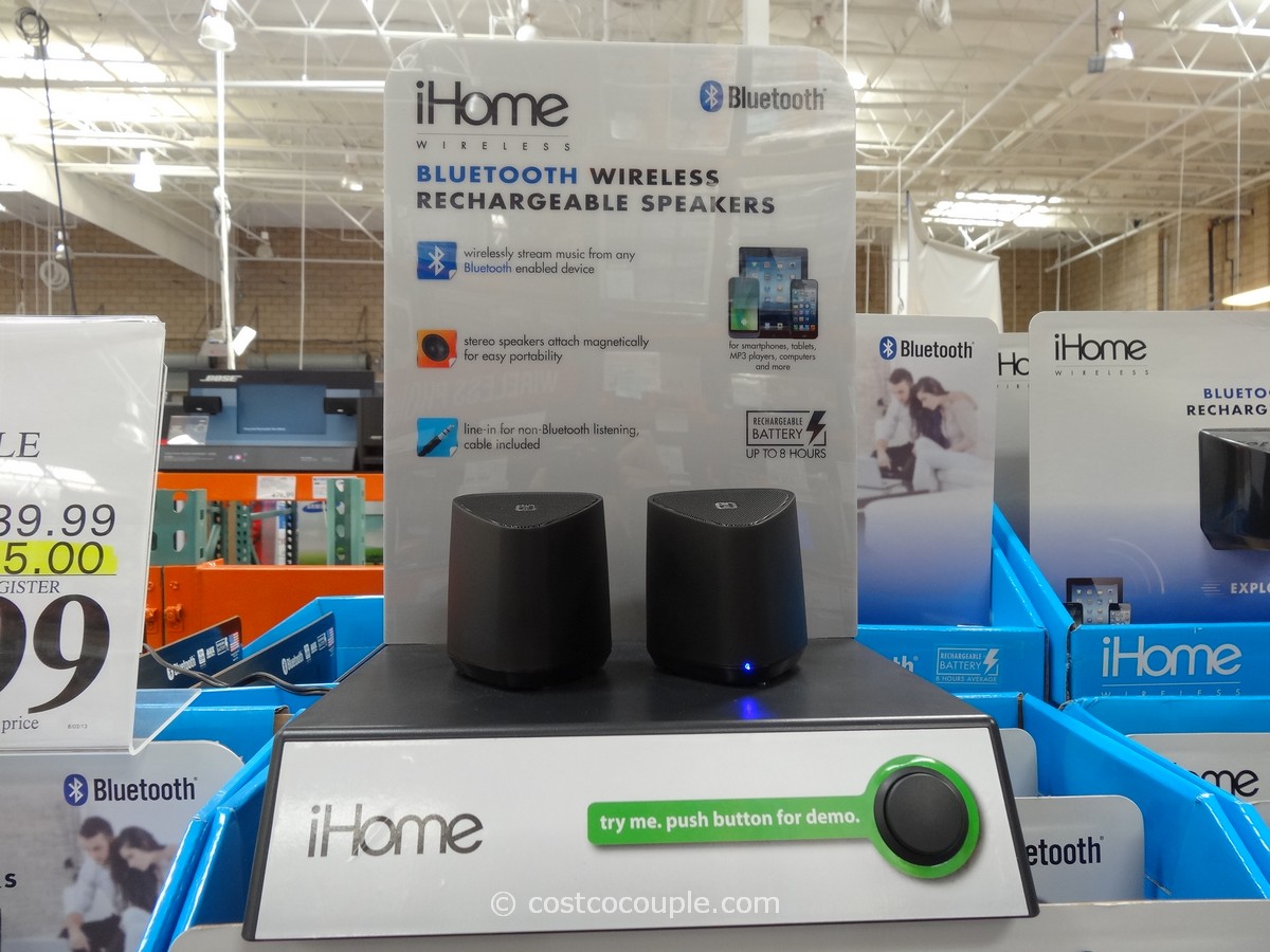 iHOme Bluetooth Rechargeable Mini Speaker System Costco