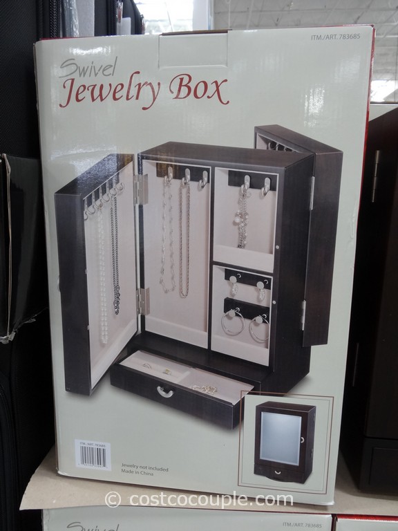 Wooden Swivel Jewelry Box Costco 4