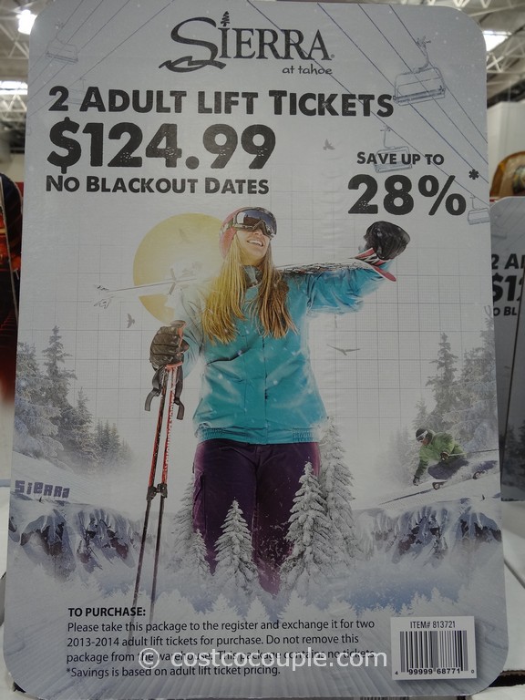 Gift Card Sierra At Tahoe Lift Tickets Costco 1