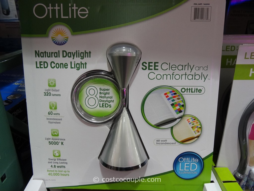 Ottlite Natural Daylight LED Cone Desk Lamp Costco 1