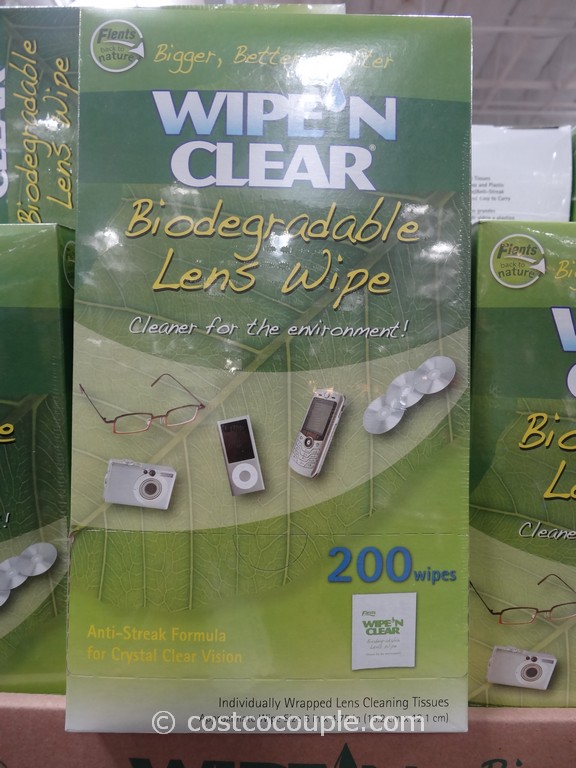 Wipe N Clear Biodegradable Lens Wipe Costco 1