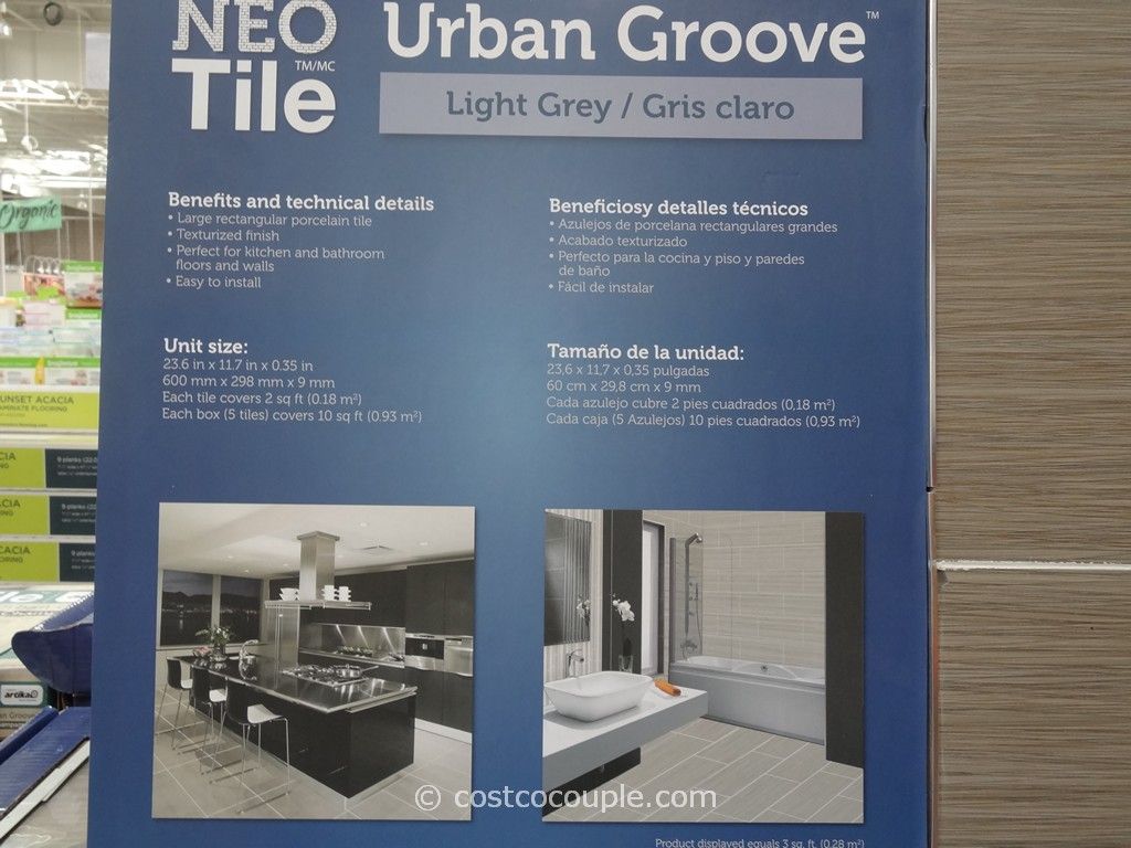 Neo Tile Urban Groove Light Grey Porcelain Tile