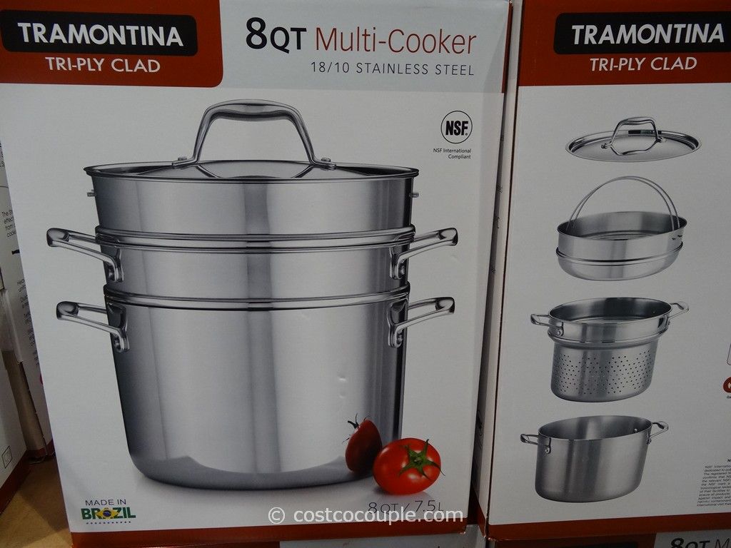 Tramontina 8Qt Multi-Cooker Stainless Steel Set Costco 2