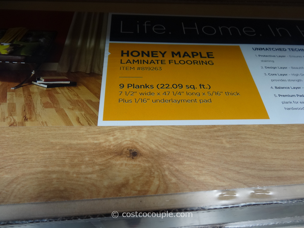 Harmonics Honey Maple Laminate Flooring, Costco Laminate Flooring Harmonics Golden Aspen