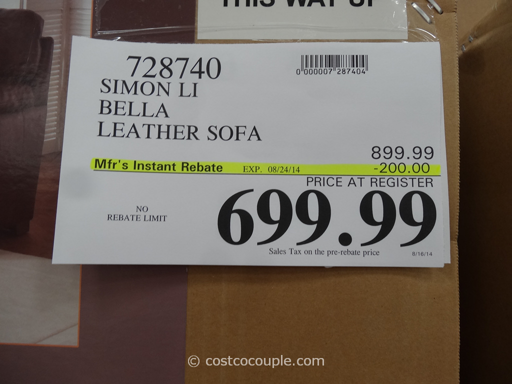 simon li bella leather sofa costco