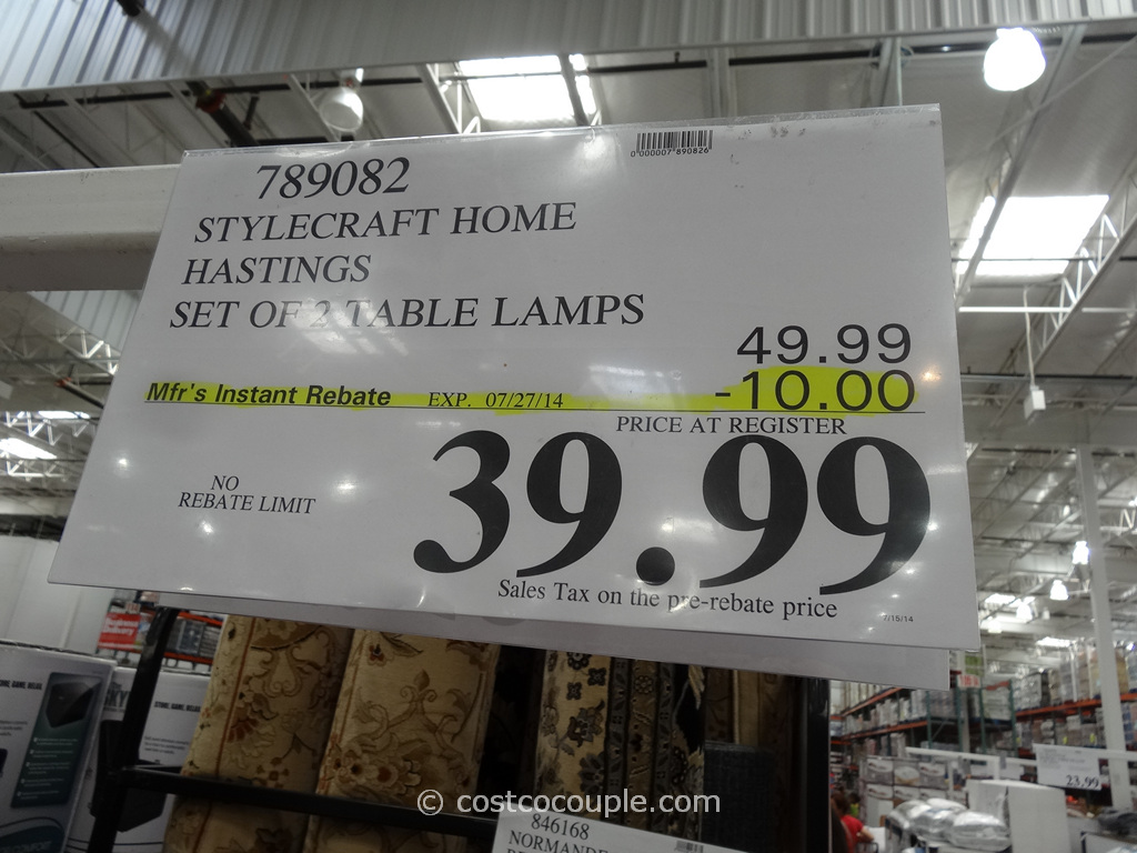 Stylecraft Home Hastings Table Lamps, Stylecraft Collection Table Lamp Costco