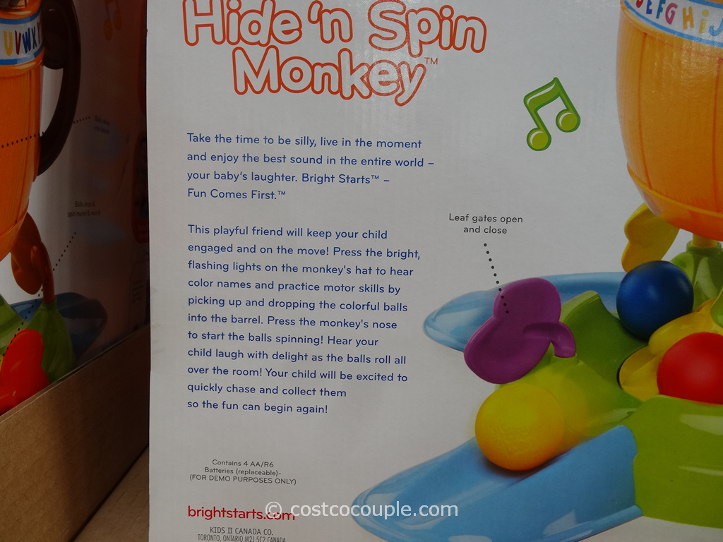 Bright Starts Hide N Spin Monkey