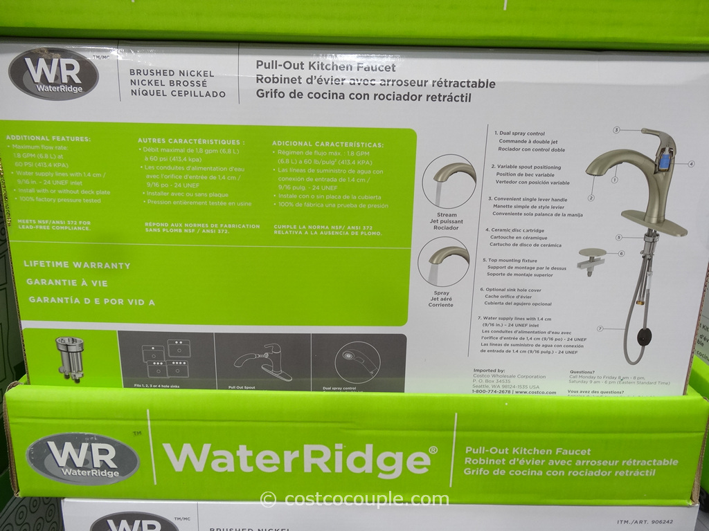 Water Ridge Pull Out Kitchen Faucet   Water Ridge Pull Out Kitchen Faucet Costco 3 