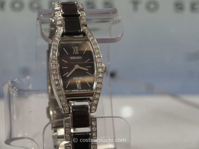 Seiko Solar Ladies' Stainless Steel Ceramic Crystal Watch
