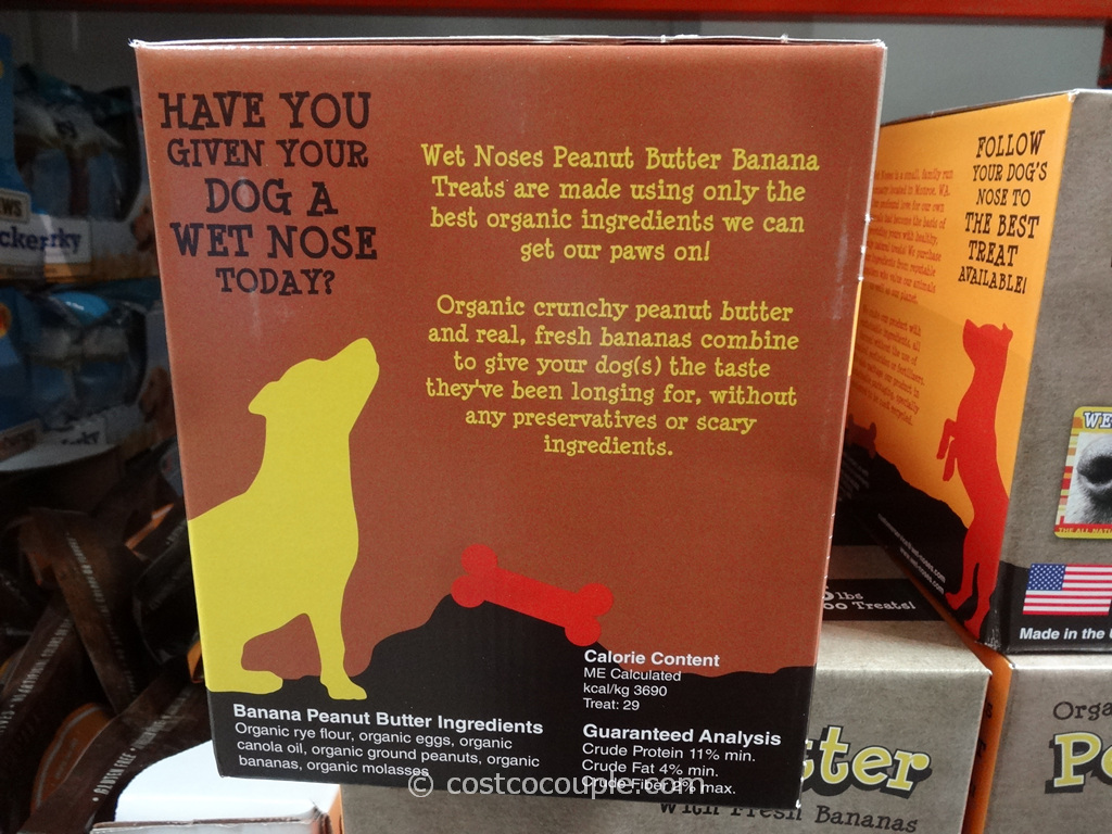 Wet Noses Organic Peanut Butter and Banana Dog Treats