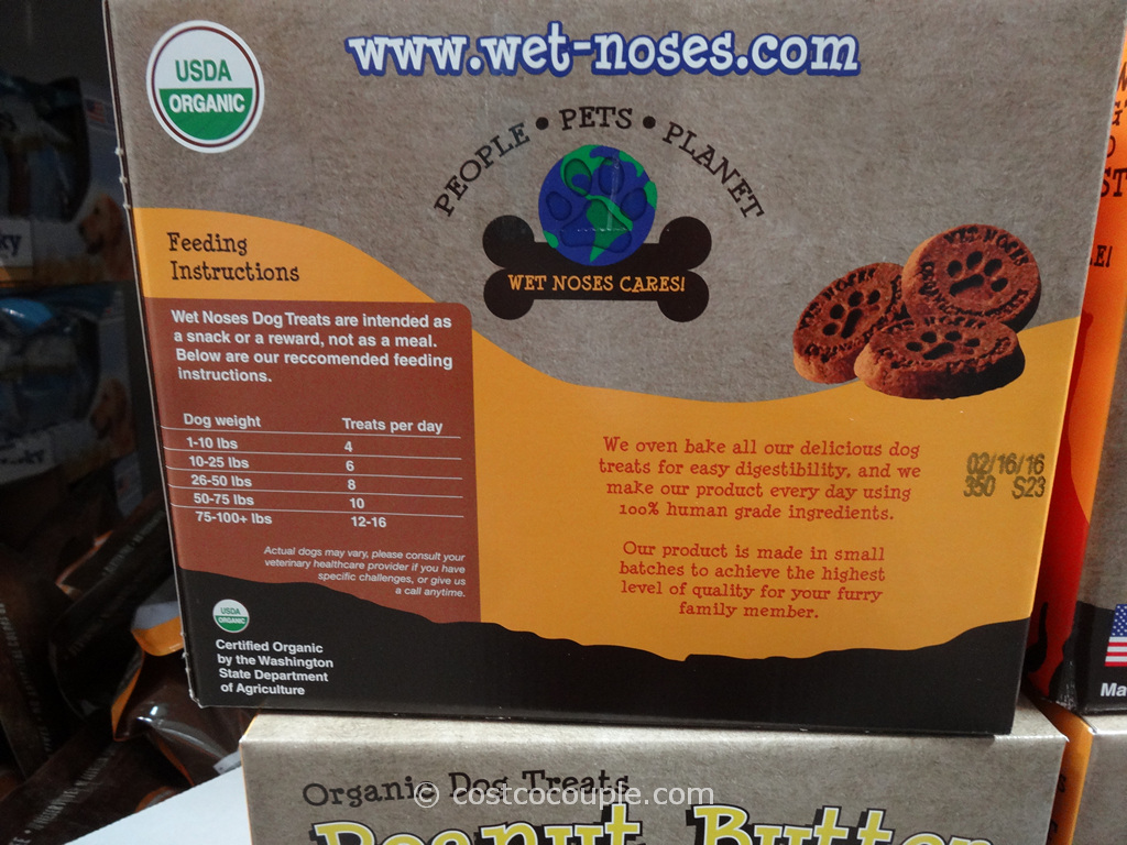 Wet Noses Organic Peanut Butter and Banana Dog Treats