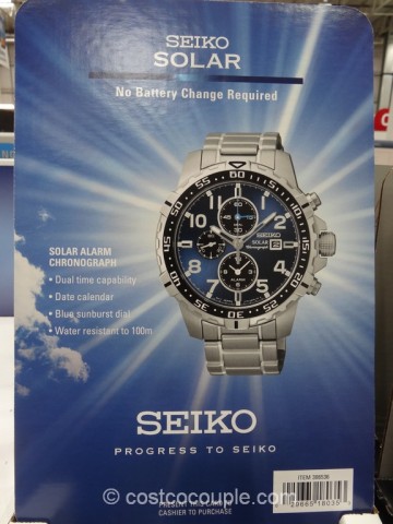 Seiko Solar Alarm Chronograph Watch