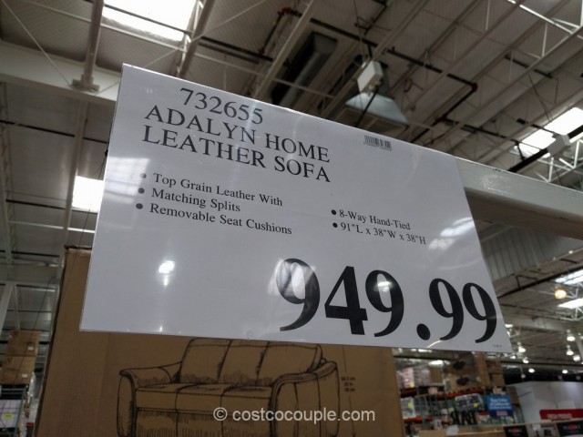 Adalyn Home Leather Sofa, Adalyn Home Leather Sofa Reviews