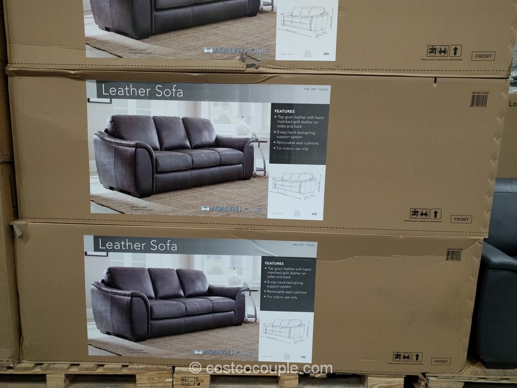 adalyn home leather sofa reviews