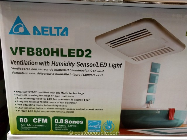 Delta Breez Ventilation Fan With Led Light, Costco Bathroom Fan With Light
