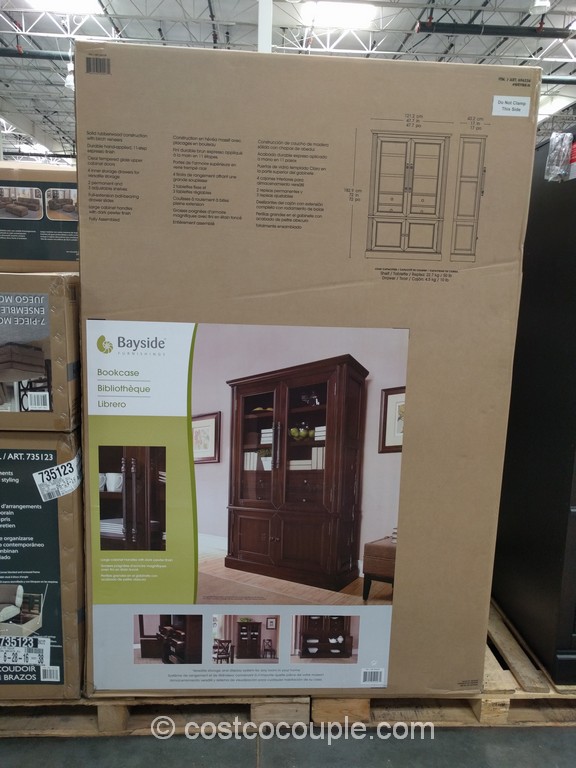 Bayside Furnishings Glass Door Bookcase