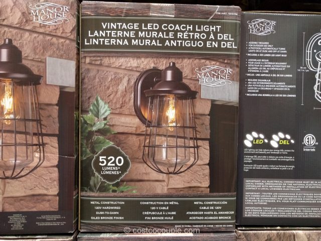 Manor House Vintage Led Coach Light, Outdoor Coach Lights Dusk To Dawn Costco