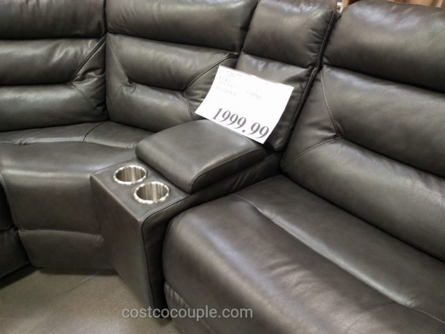 A Leather Reclining Sectional Costco, Leather Sectional With Chaise Costco