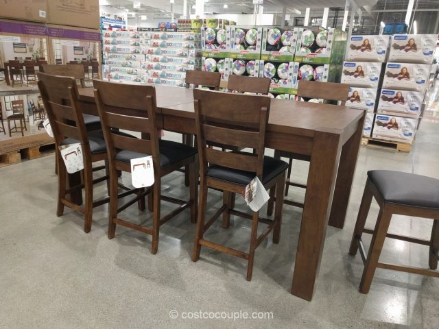 Universal Broadmoore 9 Piece Dining Set, Wood Dining Table Costco