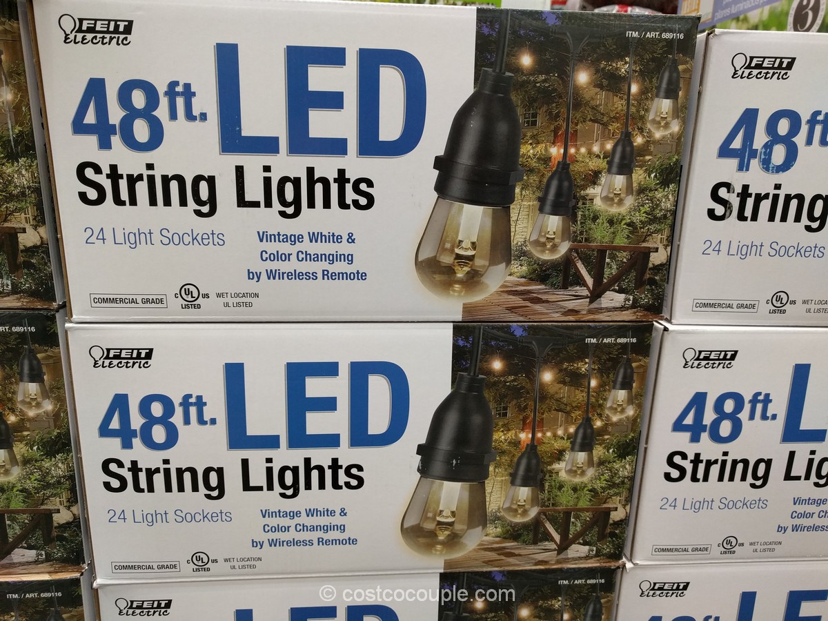 Feit Electric 48 Ft Led String Lights, Outdoor Color Changing Led String Lights Costco