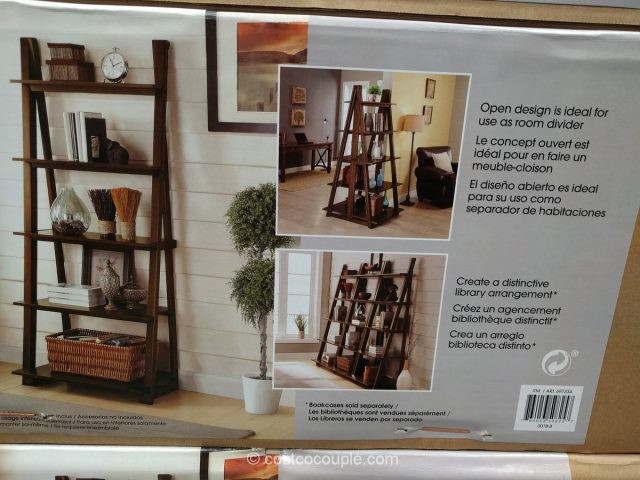 Bayside Furnishings Ladder Bookcase, Bayside Furnishings Room Divider Bookcase Costco