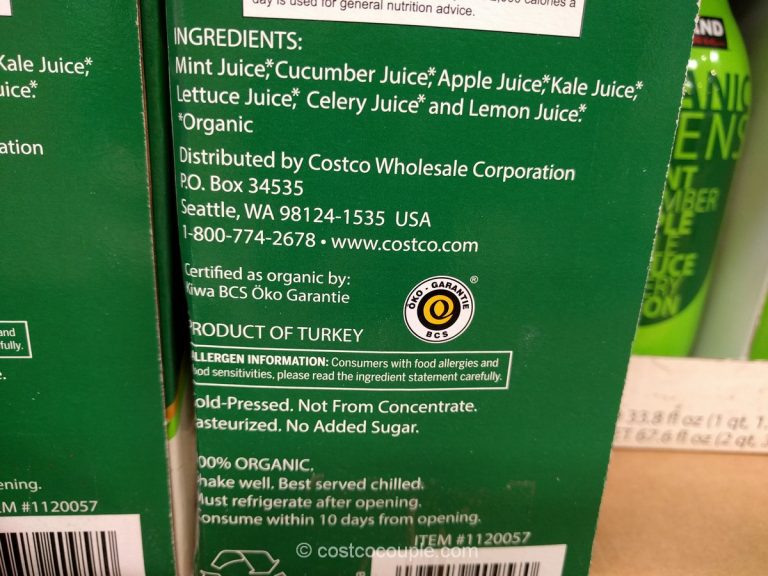 Kirkland Signature Organic Green Juice